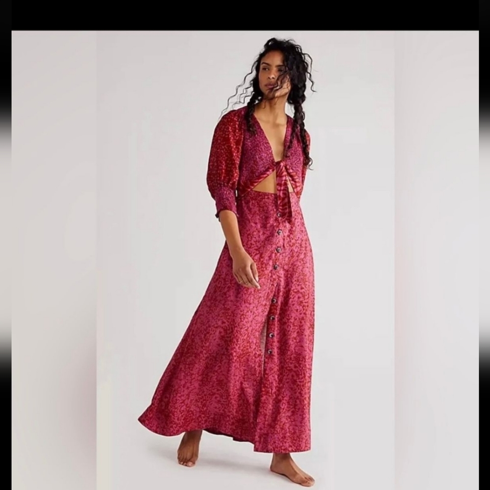 Free People String Of Hearts Maxi Dress Size Large